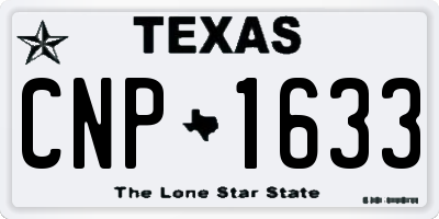 TX license plate CNP1633