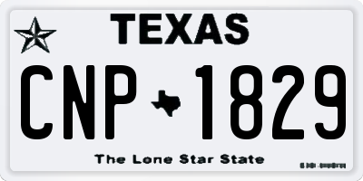 TX license plate CNP1829