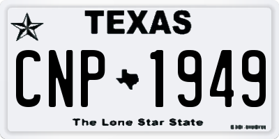 TX license plate CNP1949