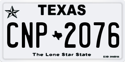 TX license plate CNP2076