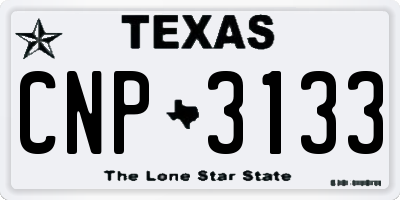 TX license plate CNP3133