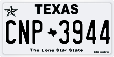 TX license plate CNP3944
