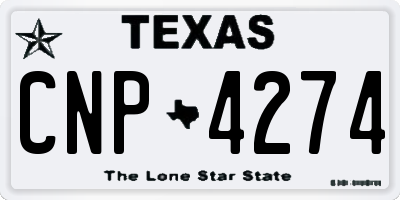 TX license plate CNP4274