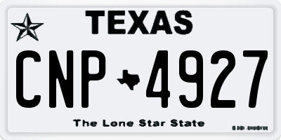 TX license plate CNP4927
