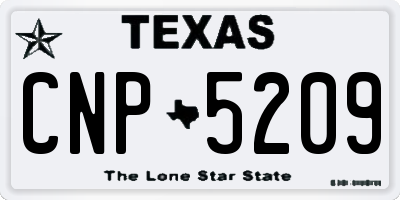 TX license plate CNP5209