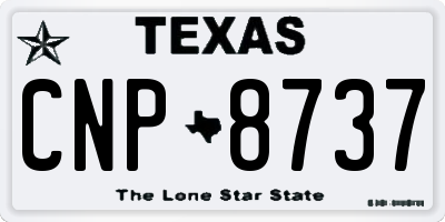 TX license plate CNP8737