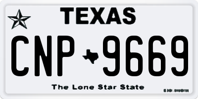 TX license plate CNP9669