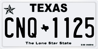 TX license plate CNQ1125