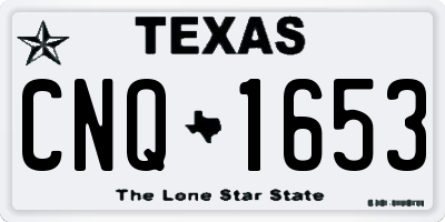 TX license plate CNQ1653