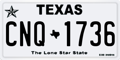 TX license plate CNQ1736