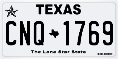 TX license plate CNQ1769