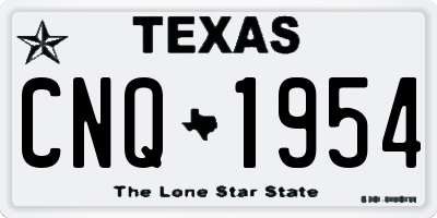 TX license plate CNQ1954