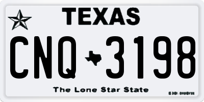 TX license plate CNQ3198