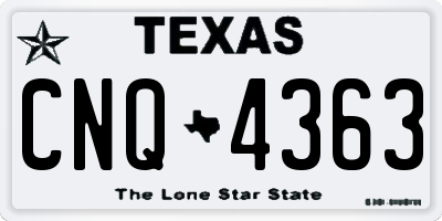TX license plate CNQ4363