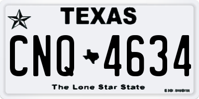 TX license plate CNQ4634