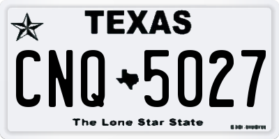 TX license plate CNQ5027