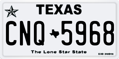 TX license plate CNQ5968