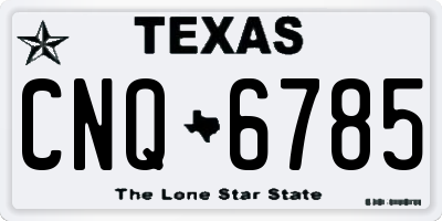 TX license plate CNQ6785