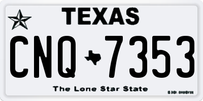 TX license plate CNQ7353