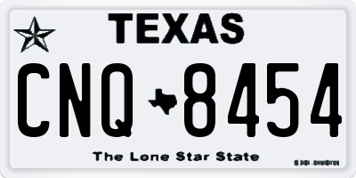 TX license plate CNQ8454