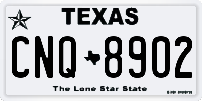 TX license plate CNQ8902