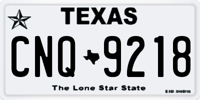 TX license plate CNQ9218