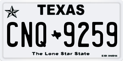 TX license plate CNQ9259
