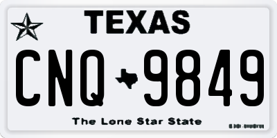 TX license plate CNQ9849