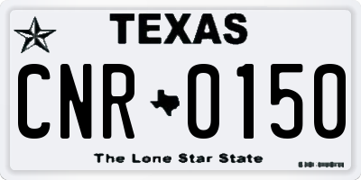TX license plate CNR0150