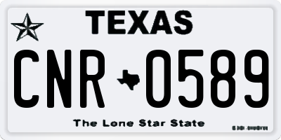TX license plate CNR0589
