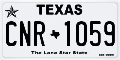 TX license plate CNR1059