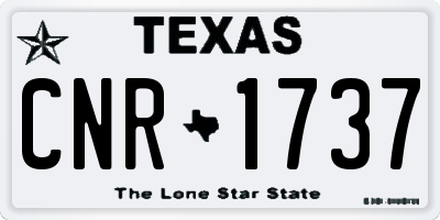 TX license plate CNR1737