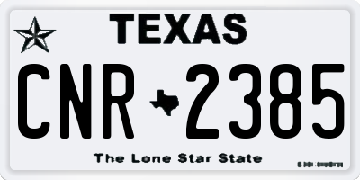 TX license plate CNR2385