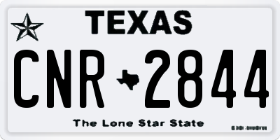 TX license plate CNR2844