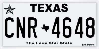 TX license plate CNR4648