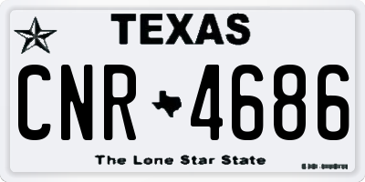 TX license plate CNR4686