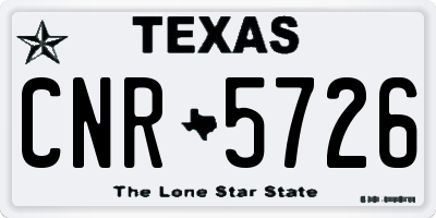 TX license plate CNR5726