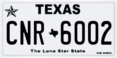 TX license plate CNR6002