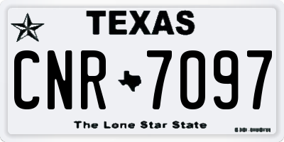 TX license plate CNR7097