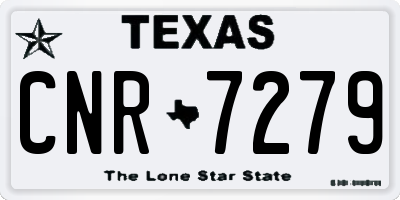 TX license plate CNR7279
