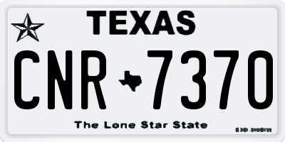 TX license plate CNR7370