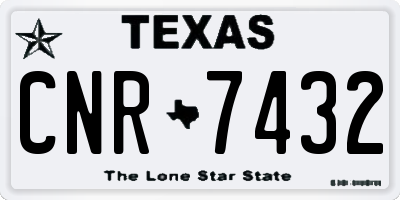 TX license plate CNR7432