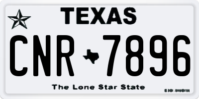 TX license plate CNR7896