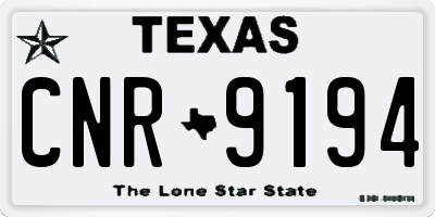 TX license plate CNR9194
