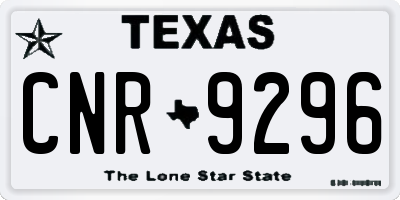 TX license plate CNR9296