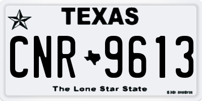 TX license plate CNR9613