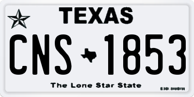TX license plate CNS1853
