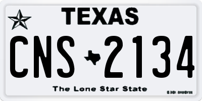 TX license plate CNS2134