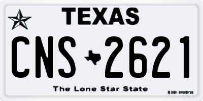 TX license plate CNS2621