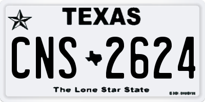 TX license plate CNS2624